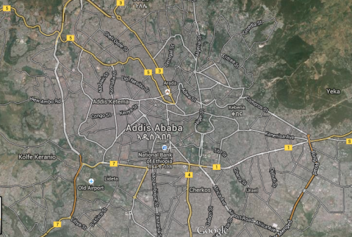 Google Map of Addis Ababa